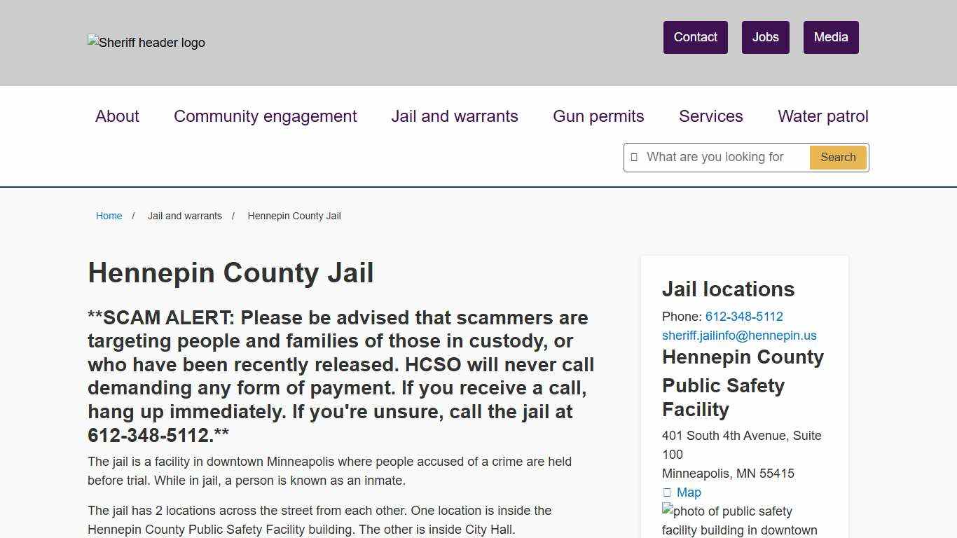 Hennepin County Jail | Hennepin County Sheriff's Office